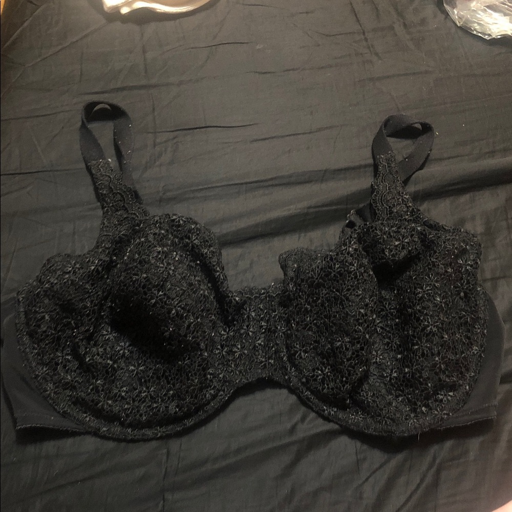 Playtex Black Textured Bra lace used 44DD